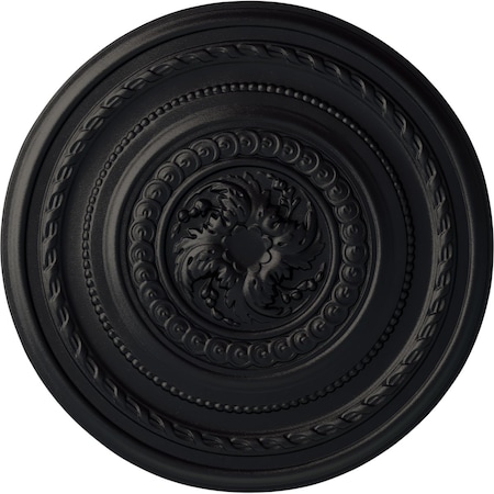 Ekena Millwork Pearl Ceiling Medallion (Fits Canopies up to 1 7/8"), Hand-Painted Steel Gray, 26 1/4"OD x 1 1/2"P CM26PESGS